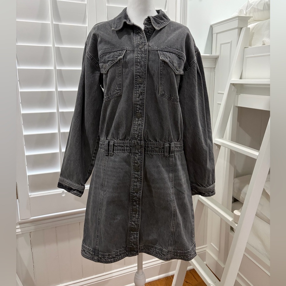 American Eagle Dark Wash Denim Dress (L)
